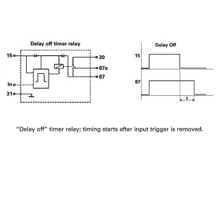 0-740-60 Durite 12V Pre-programmed Delay-Off Timer Relay 2 Hours Delay