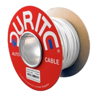 0-931-07 100m x 0.75mm White 14A Single-core Thin Wall Auto Electric Cable