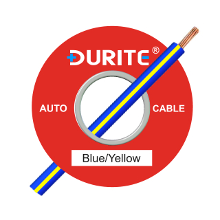 0-932-28 100m x 1.00mm Blue-Yellow 16.5A Auto Single-core Cable