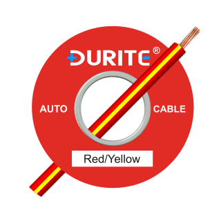 0-932-58 100m x 1.00mm Red-Yellow 16.5A Auto Single-core Cable