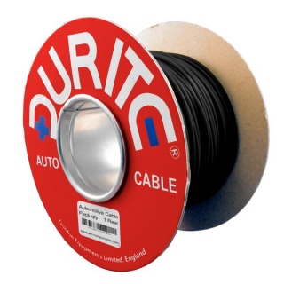 0-933-01 100m x 2.00mm Black 25A Auto Single-core Cable