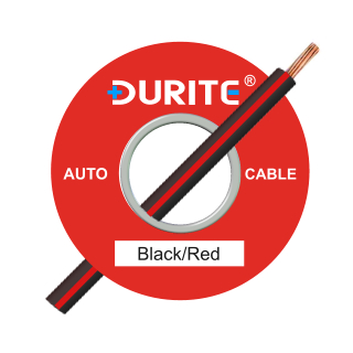 0-933-15 100m x 2.00mm Black-Red 25A Auto Single-core Cable