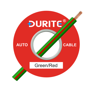 0-942-45 50m x 1.00mm Green-Red 8.75A Auto Single-core Cable