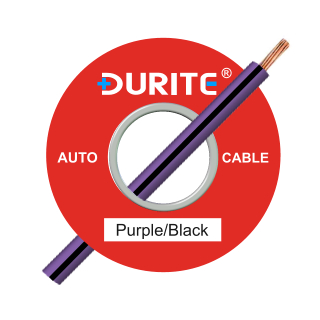 0-942-61 50m x 1.00mm Purple-Black 8.75A Auto Single-core Cable