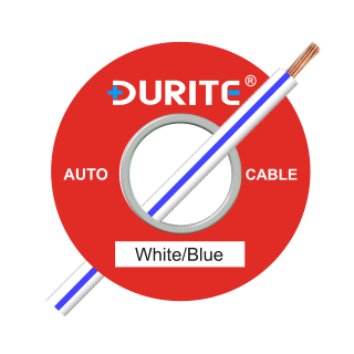 0-942-72 50m x 1.00mm White-Blue 8.75A Auto Single-core Cable