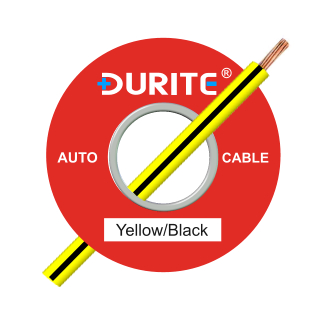 0-942-81 50m x 1.00mm Yellow-Black 8.75A Auto Single-core Cable
