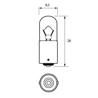 Durite 24V 2W (289) 9mm BA9s Single Contact Auto Bulb | Re: 7-002-89