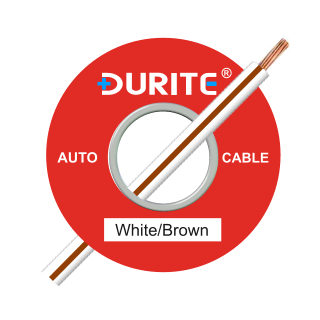 0-942-73 50m x 1.00mm White-Brown 8.75A Auto Single-core Cable
