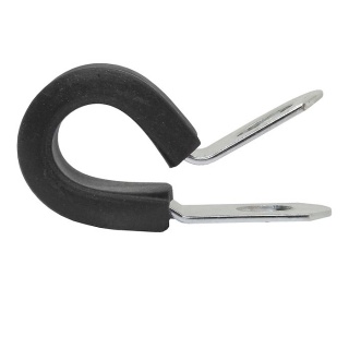 0-002-83 Pack of 25 P-Clips Zinc-plated Rubber-lined for Cable up to 10mm