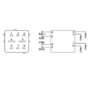 0-133-33 Durite 12V Glow Plug Controller 8 Pin