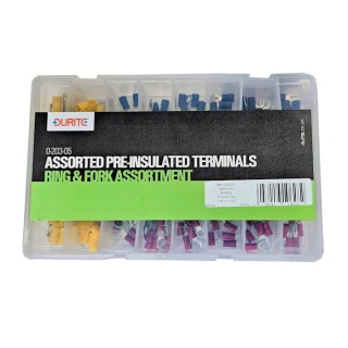 0-203-05 Durite Assorted Pre-insulated Ring and Fork Terminals