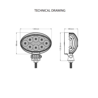 0-420-19 Durite 12V-24V Single Bolt Work Lamp With DT Connector