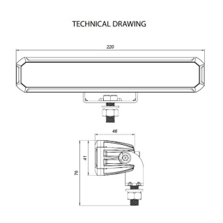 0-420-52 Durite 12V-24V Heavy-Duty LED Reverse Work Lamp with DT Connector