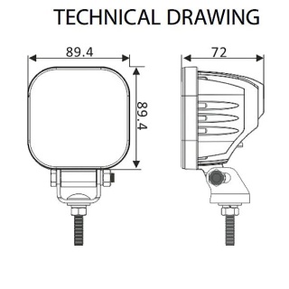 0-421-31 Durite 12/24V CREE & OSRAM LED Heavy-duty  Work Lamp