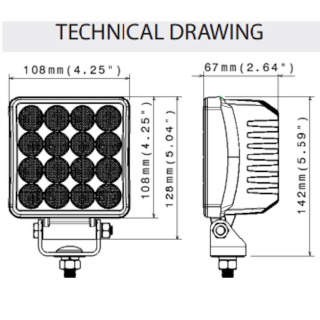 0-421-32 Durite 80W CREE LED Heavy-duty Work Lamp- 12/24V