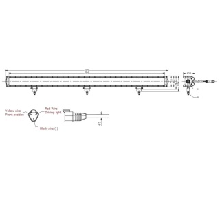 0-421-41 12V-24V Driving Worklamp Bar with Position Lamp