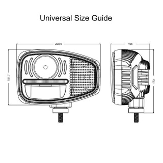 0-422-20 Durite 12V-24V LED Headlamp With Direction Indicator and DRL