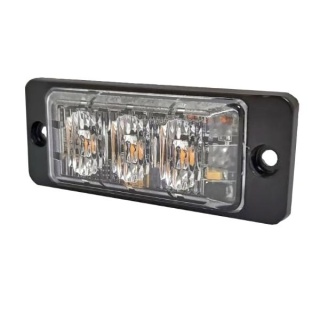 0-441-30 High Intensity 3 Amber LED Warning Light (20 flash patterns)