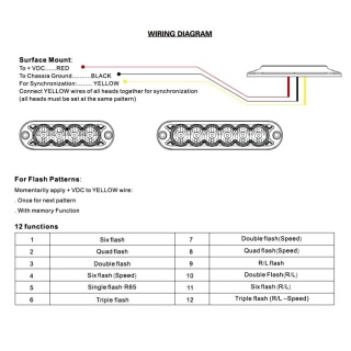 0-441-64 High Intensity 4 Amber LED Warning Light (12 flash patterns)