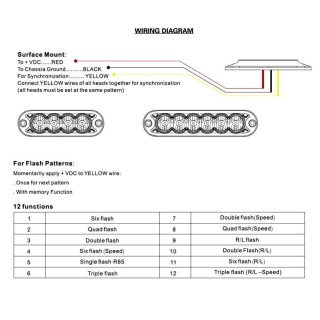 0-441-66 High Intensity 6 Amber LED Warning Light (12 flash patterns)