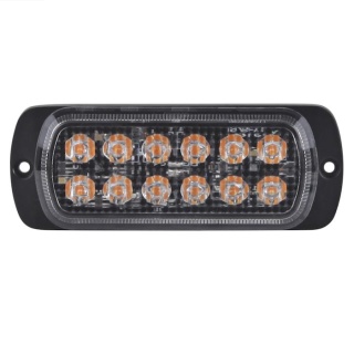 0-441-74 High Intensity 2 x 6 Amber LED Warning Light (19 flash patterns)