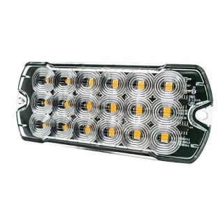 0-441-76 High Intensity 18 Amber LED Warning Light (19 Flash Patterns)