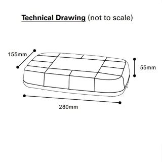 0-443-01 Durite 12V-24V R65 R10 LED 1ft  Single Bolt Light Bar