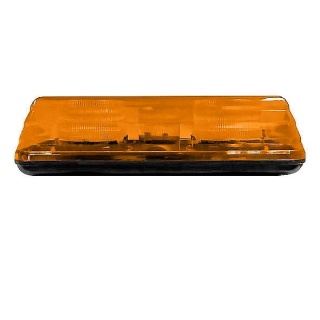 0-443-70 16 LED 12V to 48V Amber Flash Hazardous Vehicle Light Bar