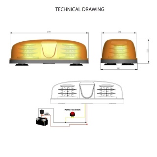 0-443-81 36 LED 12V to 24V R10 R65 Single Bolt 1FT Light Bar