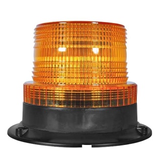 0-445-85 Low Profile Amber Lensed LED Beacon 12V to 110V DC