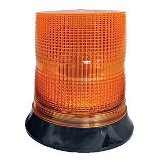 0-445-95 Jumbo 12V-24VDC Amber Lens LED Hazard Beacon