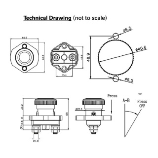 0-605-40 150A Rated at 12V Emergency Push Button Isolator