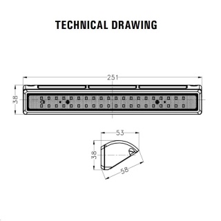 0-668-65 Durite 12V-24V DC LED Scenelight 40W