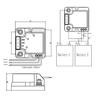 0-727-35 12V Durite Voltage Sensitive Make and Break Battery Isolator Relay