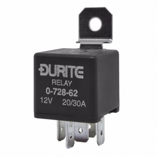 0-728-62 Durite 12V 20A-30A Mini Changeover Relay