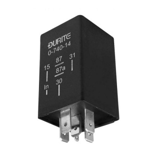 0-740-14 Durite 12V Pre-programmed Delay On Timer Relay 2 Second Delay