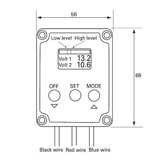 0-852-00 Durite 12V-24V Dual Battery Voltage Monitor