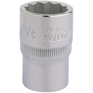 24418 | Elora Bi-Hexagon Socket 1/2'' Square Drive 3/4''