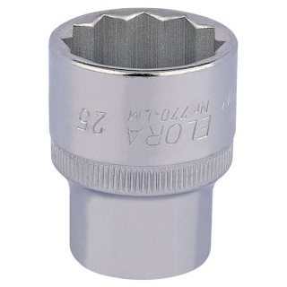 24707 | Elora Bi-Hexagon Socket 1/2'' Square Drive 25mm