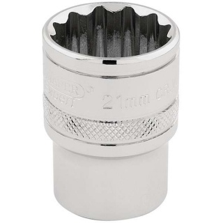 33290 | Draper HI-TORQ® 12 Point Socket 1/2'' Square Drive 21mm