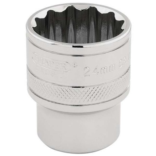 33372 | Draper HI-TORQ® 12 Point Socket 1/2'' Square Drive 24mm