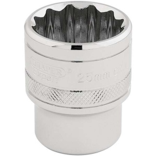 33418 | Draper HI-TORQ® 12 Point Socket 1/2'' Square Drive 25mm