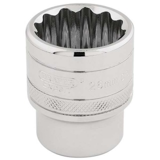 33441 | Draper HI-TORQ® 12 Point Socket 1/2'' Square Drive 26mm