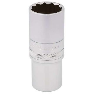 33802 | Draper HI-TORQ® 12 Point Deep Socket 1/2'' Square Drive 24mm