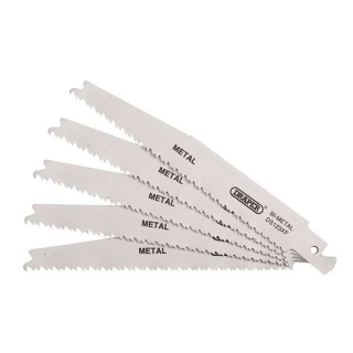 Reciprocating Saw Blades for Wood and Plastic Cutting, 150mm, 6tpi (Pack of  5) (43430)