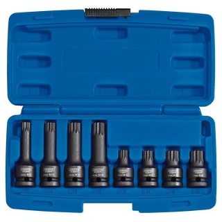 49460 | Tamper Proof Impact Spline Set 1/2'' Square Drive (8 Piece)