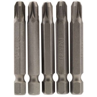 64286 | PZ Type Insert Bit 1/4'' Hex 50mm Long No.3 (Pack of 5)