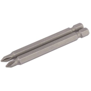 64314 | Cross Slot Insert Bit 1/4'' Hex 75mm Long No.1 (Pack of 2)