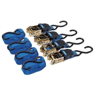 92771 | Ratchet Tie Down Straps 4.5m x 25mm 225kg (4 Piece)