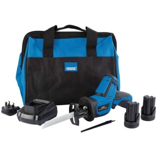 99726 | Draper Storm Force® 10.8V Power Interchange Reciprocating Saw Kit 2 x 1.5Ah Batteries 1 x Charger 1 x Bag